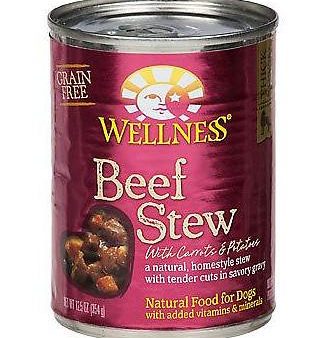 Wellness Grain Free Natural Beef Stew with Carrots & Potato Wet Canned Dog Food For Discount