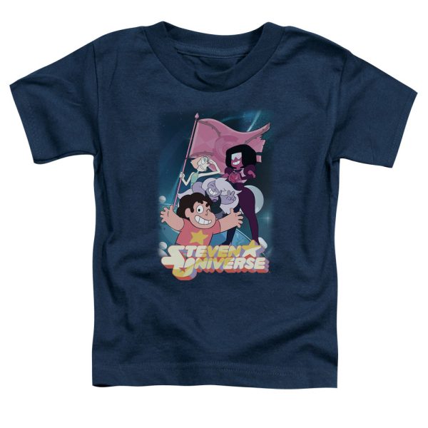 STEVEN UNIVERSE : CRYSTAL GEM FLAG S\S TODDLER TEE Navy LG (4T) Online now