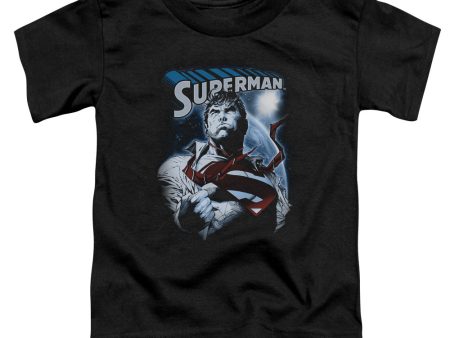 SUPERMAN : PROTECT EARTH S\S TODDLER TEE Black LG (4T) For Discount