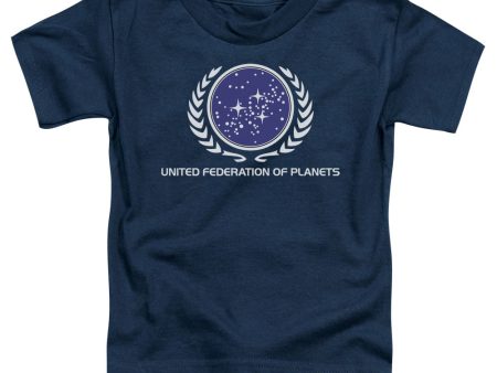 STAR TREK : UNITED FEDERATION LOGO S\S TODDLER TEE NAVY SM (2T) For Cheap