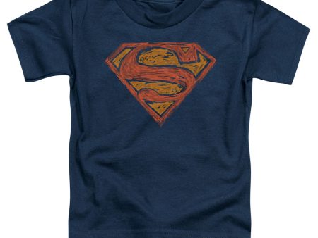 SUPERMAN : MESSY S S\S TODDLER TEE NAVY MD (3T) For Cheap