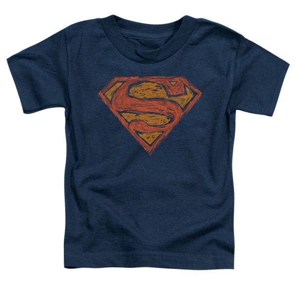 SUPERMAN : MESSY S S\S TODDLER TEE NAVY MD (3T) For Cheap