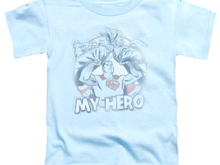 SUPERMAN : MY HERO S\S TODDLER TEE LIGHT BLUE SM (2T) Online