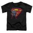 SUPERMAN : SUPERMAN AND LOGO S\S TODDLER TEE BLACK SM (2T) Supply