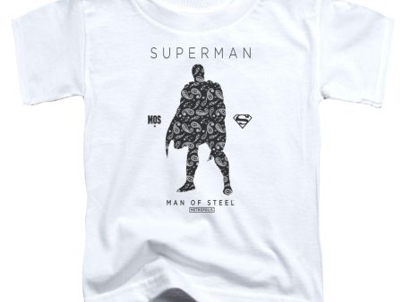 SUPERMAN : PAISLEY SIHOUETTE TODDLER SHORT SLEEVE White XL (5T) Supply