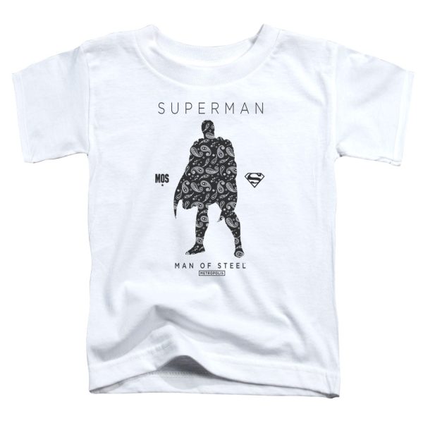 SUPERMAN : PAISLEY SIHOUETTE TODDLER SHORT SLEEVE White XL (5T) Supply