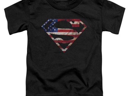 SUPERMAN : SUPER PATRIOT S\S TODDLER TEE Black MD (3T) on Sale