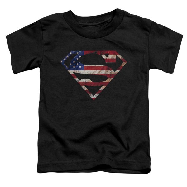 SUPERMAN : SUPER PATRIOT S\S TODDLER TEE Black MD (3T) on Sale