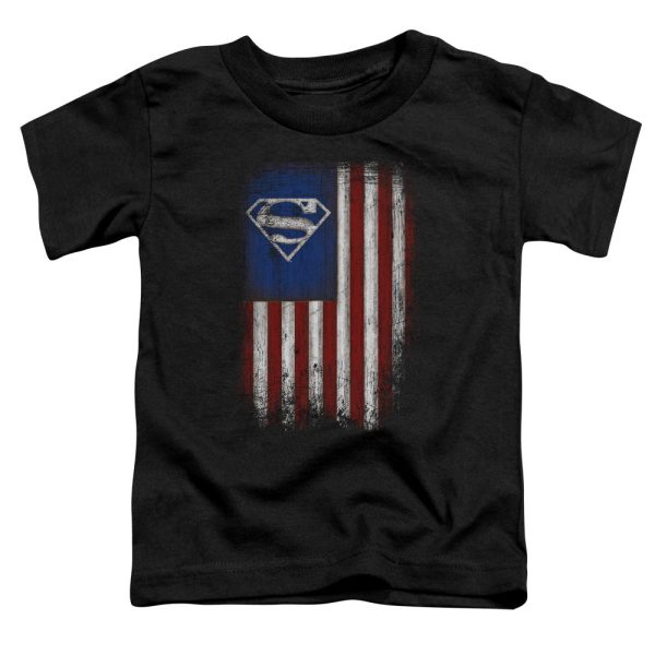 SUPERMAN : OLD GLORY SHIELD S\S TODDLER TEE Black SM (2T) For Sale