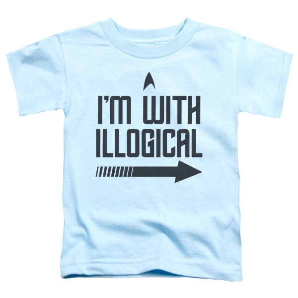 STAR TREK : WITH ILLOGICAL S\S TODDLER TEE Light Blue LG (4T) For Cheap