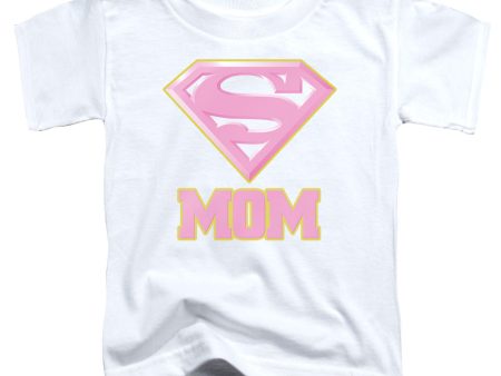 SUPERMAN : SUPER MOM PINK S\S TODDLER TEE White LG (4T) For Cheap