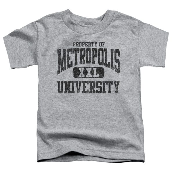 SUPERMAN : PROPERTY OF MU S\S TODDLER TEE ATHLETIC HEATHER MD (3T) on Sale