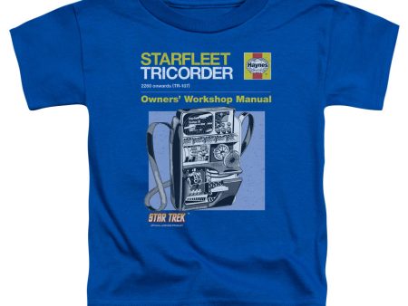 STAR TREK : TRICORDER MANUAL S\S TODDLER TEE Royal Blue LG (4T) Cheap