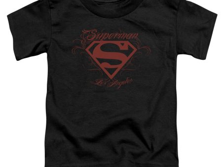 SUPERMAN : LA S\S TODDLER TEE Black LG (4T) Cheap