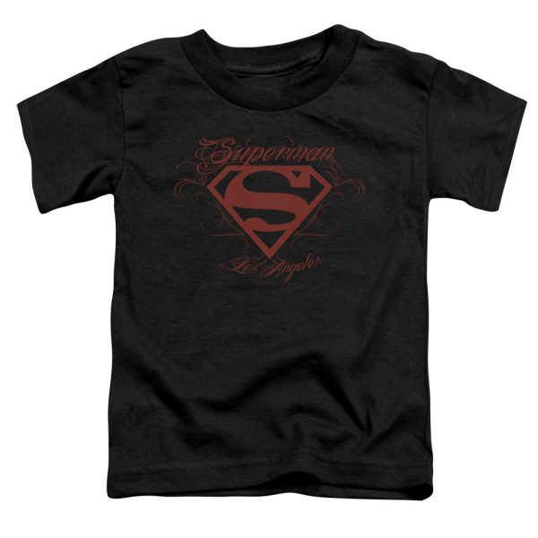 SUPERMAN : LA S\S TODDLER TEE Black LG (4T) Cheap