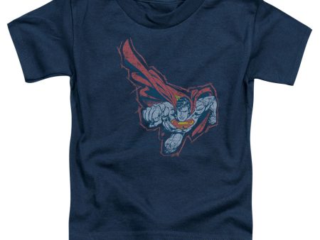 SUPERMAN : SCRIBBLE AND SOAR S\S TODDLER TEE Navy SM (2T) Online Hot Sale