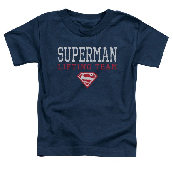 SUPERMAN : LIFTING TEAM S\S TODDLER TEE Navy SM (2T) Sale