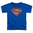 SUPERMAN : NEW 52 SHIELD S\S TODDLER TEE ROYAL BLUE SM (2T) For Sale