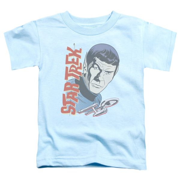 STAR TREK : VINTAGE SPOCK S\S TODDLER TEE Light Blue MD (3T) Online Hot Sale