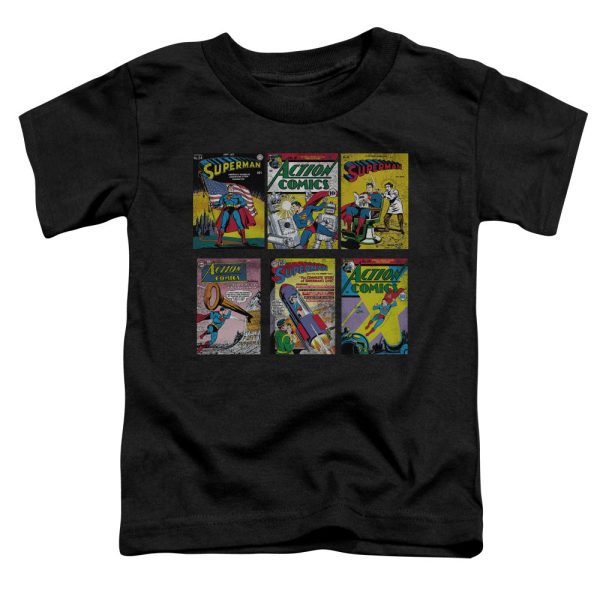 SUPERMAN : SUPERMAN COVERS S\S TODDLER TEE BLACK SM (2T) For Discount