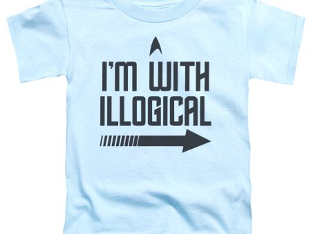 STAR TREK : WITH ILLOGICAL S\S TODDLER TEE Light Blue MD (3T) Sale