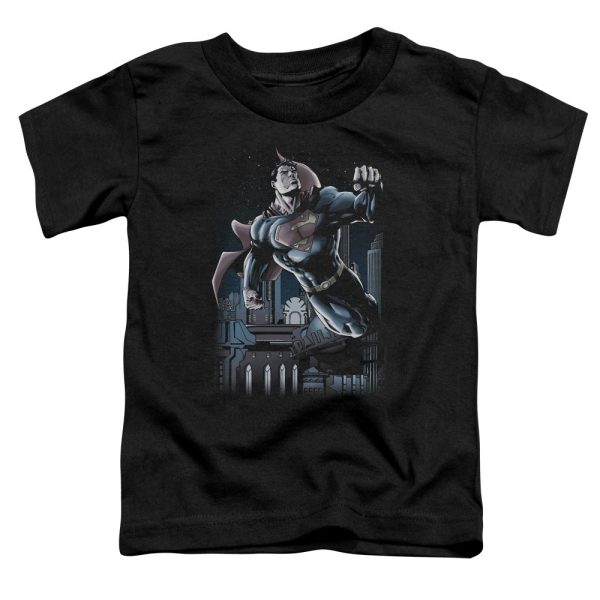 SUPERMAN : NIGHT FIGHT S\S TODDLER TEE BLACK SM (2T) For Cheap