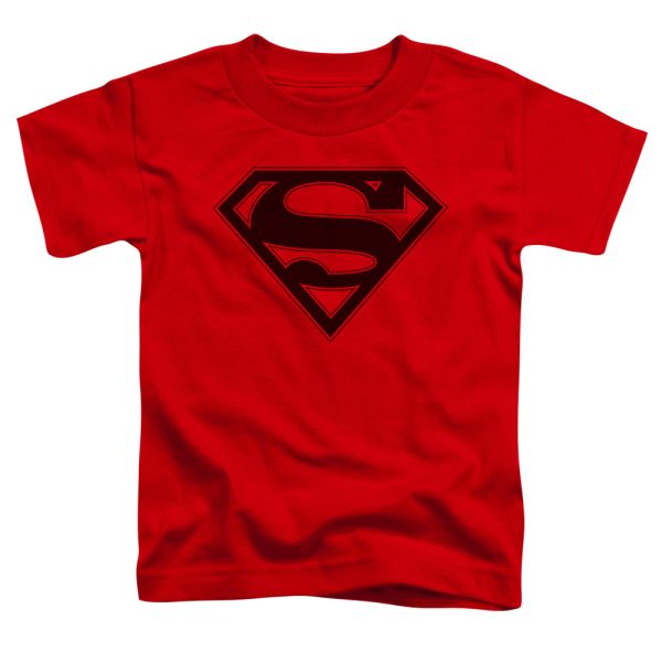 SUPERMAN : RED AND BLACK SHIELD TODDLER SHORT SLEEVE Red XL (5T) Online Hot Sale