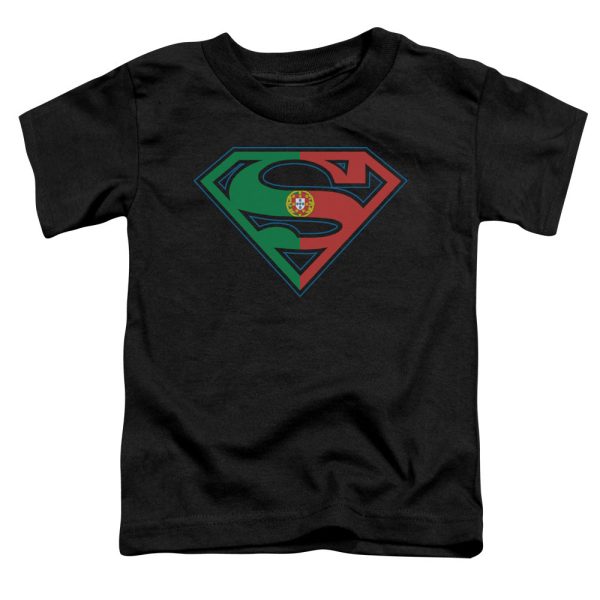 SUPERMAN : PORTUGAL SHIELD S\S TODDLER TEE BLACK LG (4T) Supply