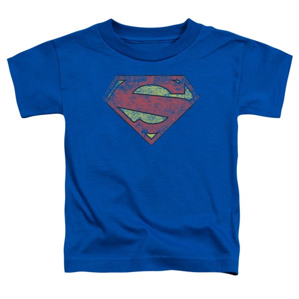 SUPERMAN : NEW 52 SHIELD TODDLER SHORT SLEEVE Royal Blue XL (5T) Online Hot Sale