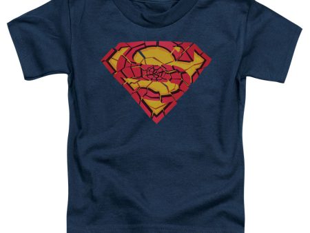 SUPERMAN : SHATTERED SHIELD S\S TODDLER TEE NAVY SM (2T) For Discount