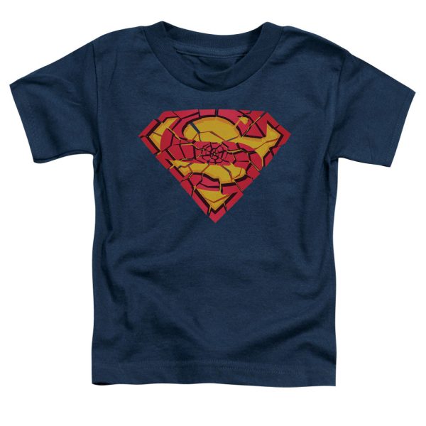 SUPERMAN : SHATTERED SHIELD S\S TODDLER TEE NAVY SM (2T) For Discount