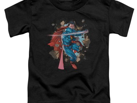 SUPERMAN : ROCK BREAKER S\S TODDLER TEE Black MD (3T) Supply