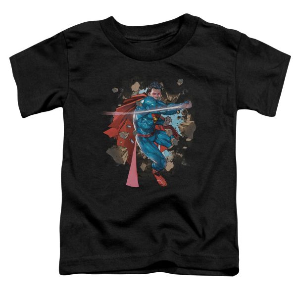 SUPERMAN : ROCK BREAKER S\S TODDLER TEE Black MD (3T) Supply