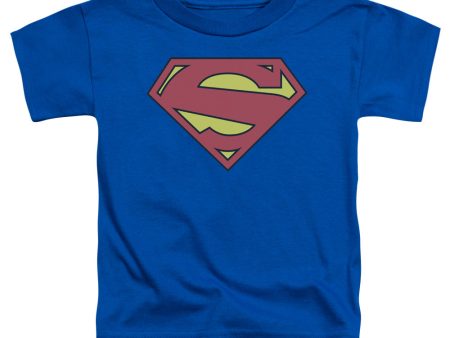 SUPERMAN : NEW 52 SHIELD S\S TODDLER TEE ROYAL BLUE LG (4T) Online now