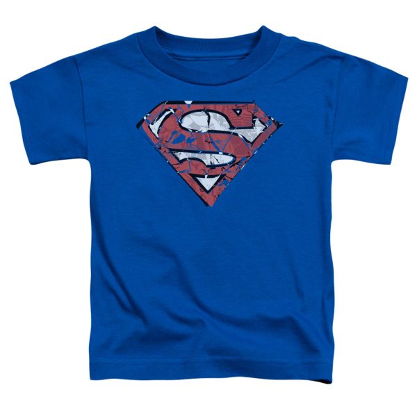 SUPERMAN : RIPPED AND SHREDDED S\S TODDLER TEE ROYAL BLUE SM (2T) Cheap