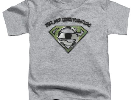 SUPERMAN : SOCCER SHIELD TODDLER SHORT SLEEVE Athletic Heather XL (5T) Hot on Sale