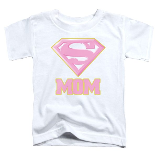 SUPERMAN : SUPER MOM PINK TODDLER SHORT SLEEVE White XL (5T) on Sale