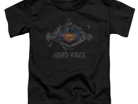 SUPERMAN : NERD RAGE S\S TODDLER TEE BLACK SM (2T) For Cheap