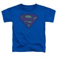 SUPERMAN : LITTLE LOGOS TODDLER SHORT SLEEVE ROYAL BLUE XL (5T) on Sale