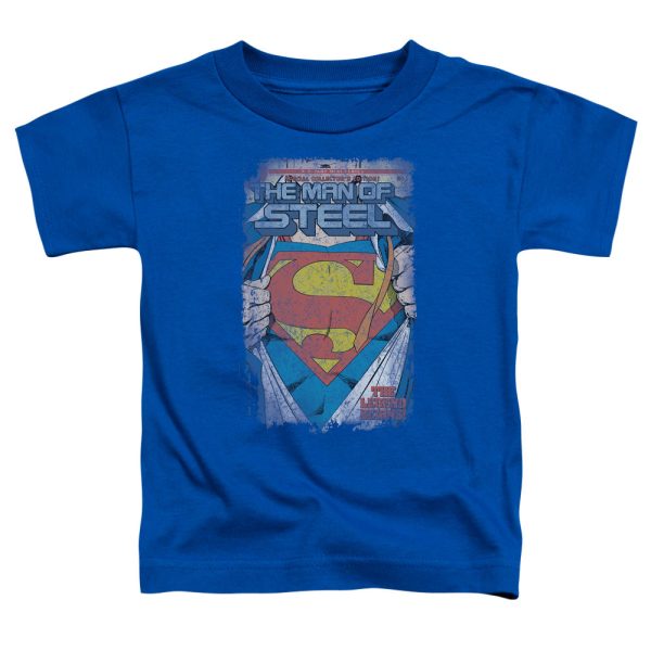 SUPERMAN : LEGENDARY S\S TODDLER TEE ROYAL BLUE LG (4T) on Sale