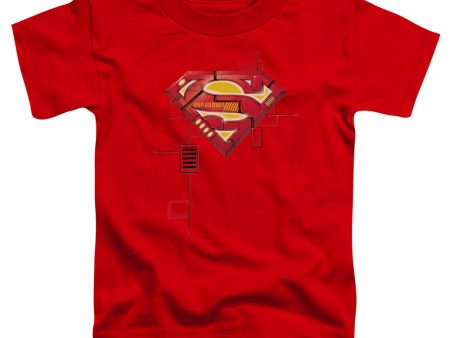 SUPERMAN : SUPER MECH SHIELD S\S TODDLER TEE RED LG (4T) Online