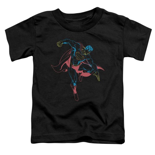 SUPERMAN : NEON SUPERMAN S\S TODDLER TEE Black MD (3T) For Sale