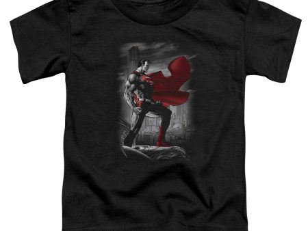 SUPERMAN : METROPOLIS GUARDIAN S\S TODDLER TEE BLACK LG (4T) on Sale