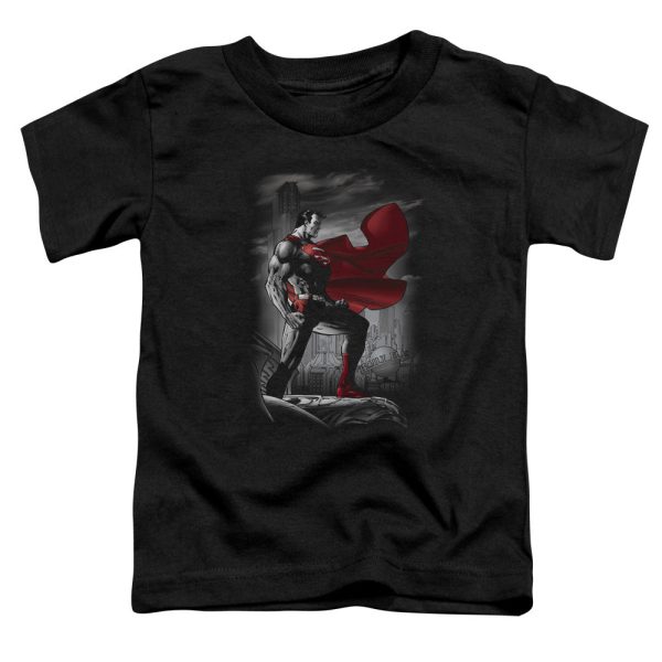 SUPERMAN : METROPOLIS GUARDIAN S\S TODDLER TEE BLACK LG (4T) on Sale