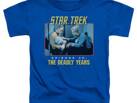 STAR TREK THE ORIGINAL SERIES : EPISODE 40 S\S TODDLER TEE ROYAL BLUE LG (4T) Sale