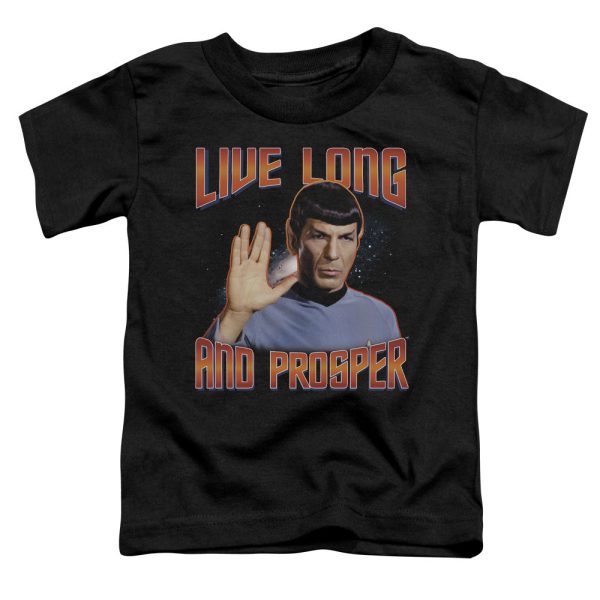 STAR TREK THE ORIGINAL SERIES : LIVE LONG AND PROSPER S\S TODDLER TEE BLACK MD (3T) Hot on Sale