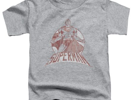 SUPERMAN : SUPER BAD S\S TODDLER TEE ATHLETIC HEATHER SM (2T) For Sale