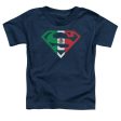 SUPERMAN : MEXICAN FLAG SHIELD S\S TODDLER TEE Navy SM (2T) For Sale