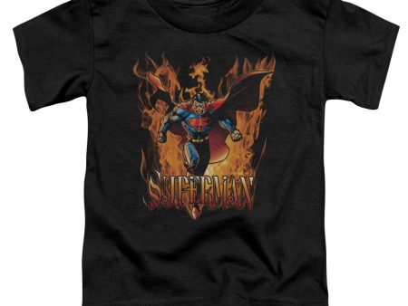 SUPERMAN : THROUGH THE FIRE S\S TODDLER TEE BLACK LG (4T) Hot on Sale