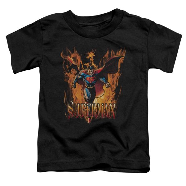 SUPERMAN : THROUGH THE FIRE S\S TODDLER TEE BLACK LG (4T) Hot on Sale